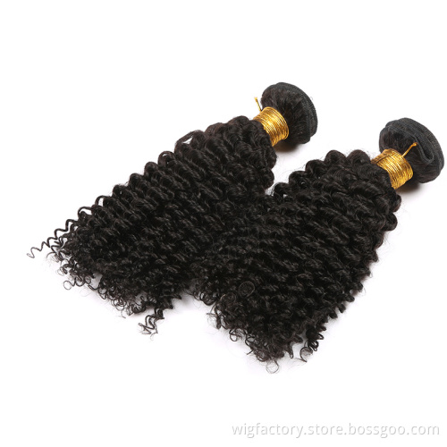 Wholesale raw unprocessed curly 100% brazilian human hair bundles, most popular kinky curly hair extensions for black women